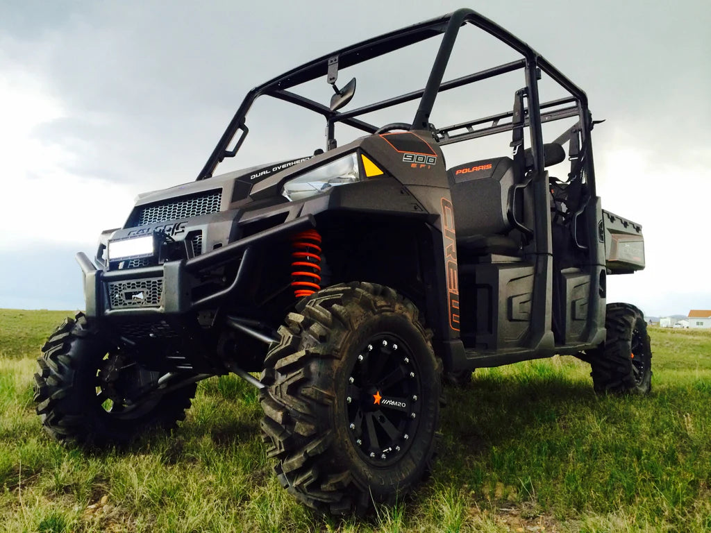 A Polaris Ranger 900 side-by-side fitted with a Black Oak LED light bar, reviewed in this guide.
