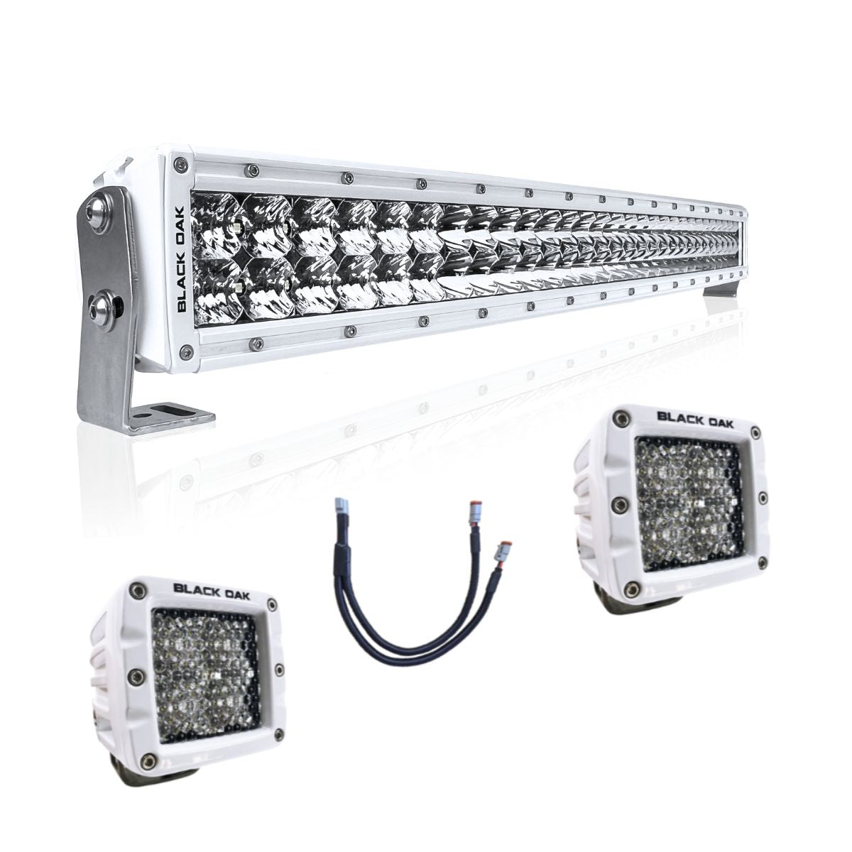 30" Marine LED Light Bar Kit - Bow and Spreader - Black Oak LED Pro Series 3.0