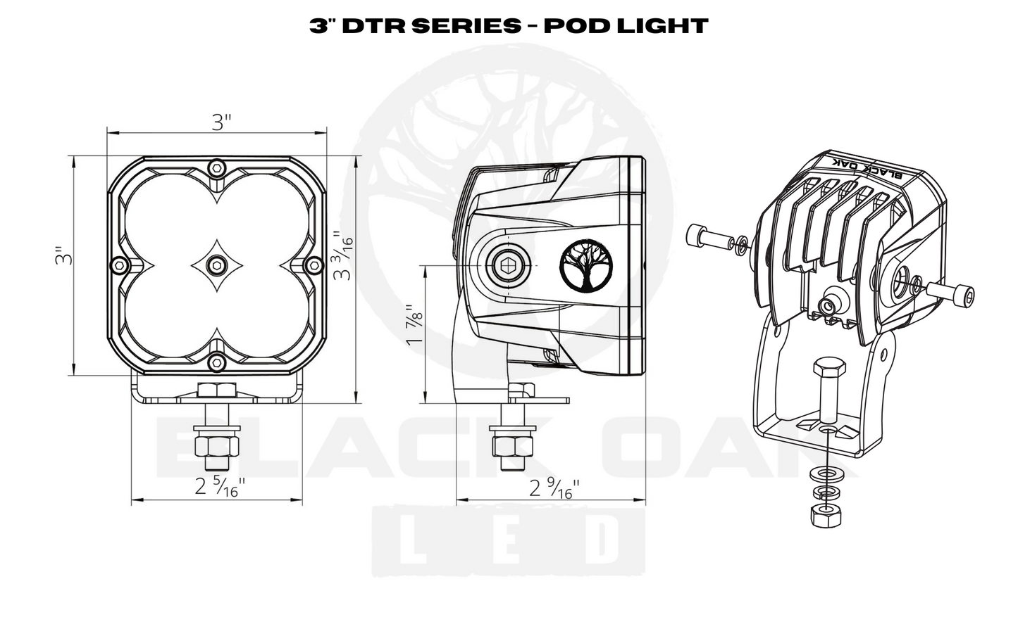 NEW - DTR Series Street Legal SAE LED Pod Lights (Pair) - Fog & Driving Beam | 20 Watt