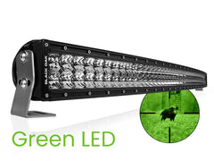 New - 40 Inch Curved Green LED Hog Hunting LED Light Bar - Combo Optics - Black Oak LED Pro Series 3.0