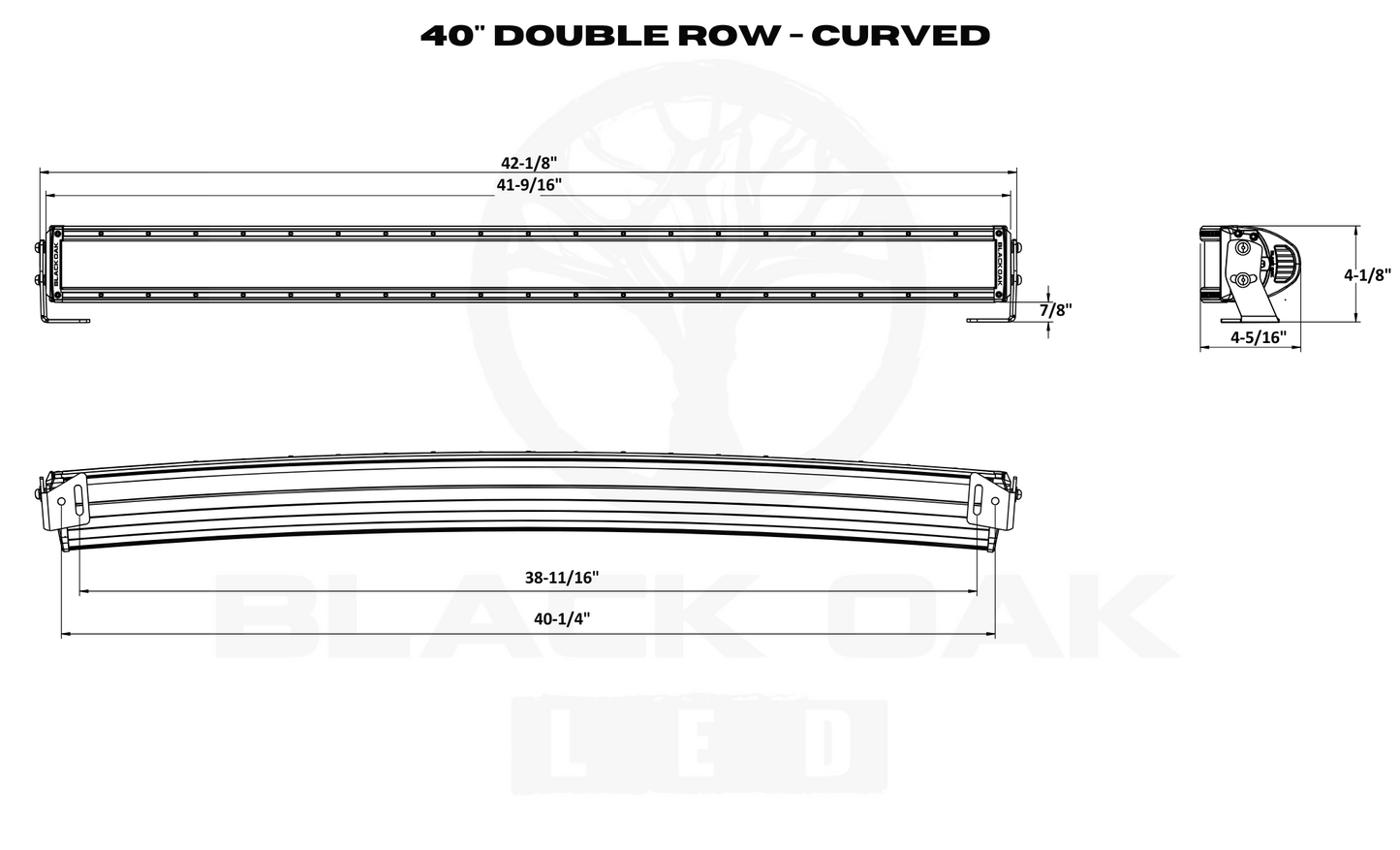 40 Inch Curved LED Light Bar – Double Row | Spot, Flood, or Combo Optics | Pro Series 3.0 (240W / 400W)