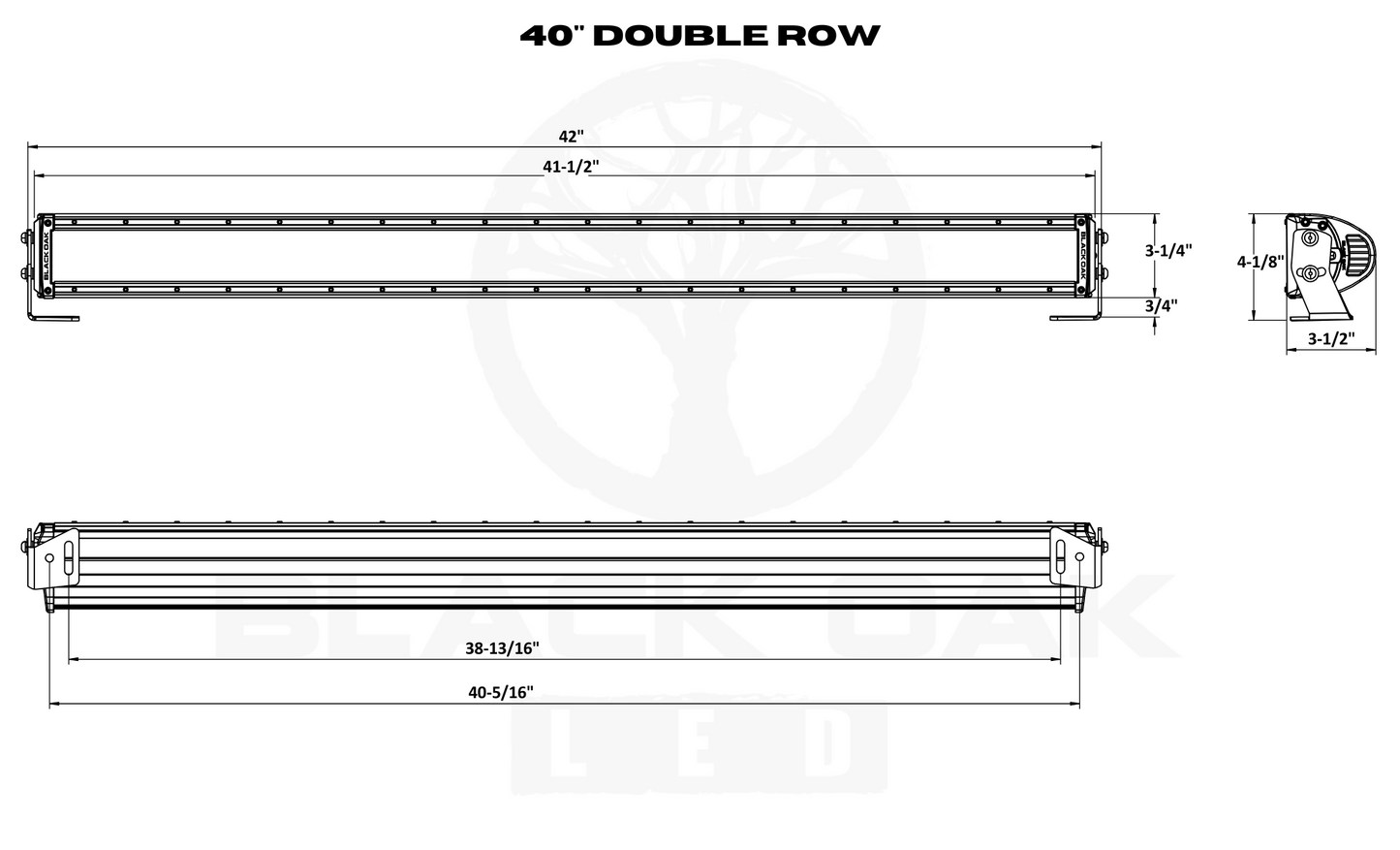 40 Inch LED Light Bar – Double Row | Spot, Flood, or Combo Optics | Pro Series 3.0 (240W / 400W)