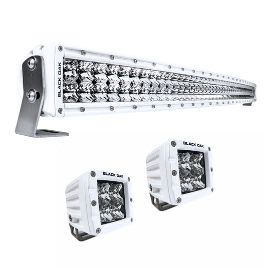 40" Marine LED Light Bar Kit - 40" & 2 Flood Pods - Black Oak LED Pro Series 3.0