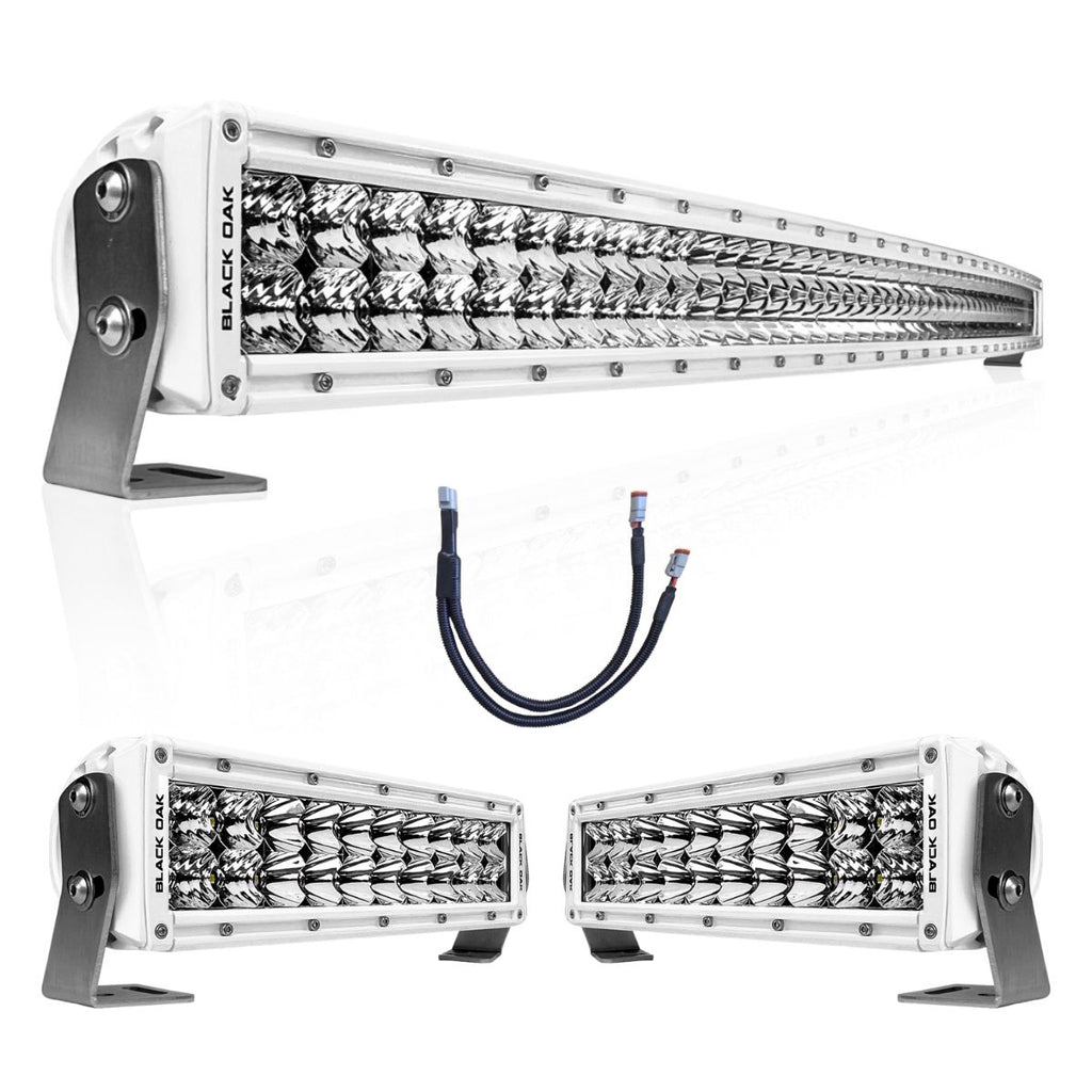 New - 50'' Marine LED Light Bar Kit - Bow and Spreader - Black Oak LED Pro Series 3.0