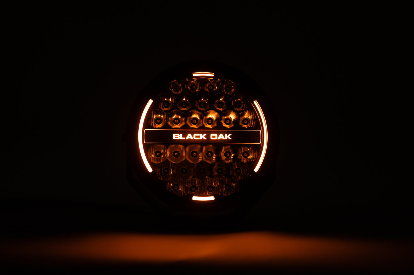 NEW - 7 Inch Round Series LED Pair - With Amber & White Halo - 120W