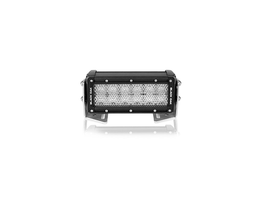 6 Inch Diffused Double Row: Black Oak LED Pro Series 3.0 Dual Row LED Light Bar