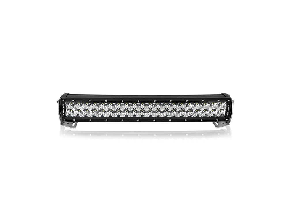 20 Inch Curved Double Row: Black Oak LED Pro Series 2.0 Dual Row LED Light Bar Front View