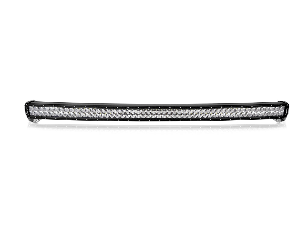 50 Inch Curved Double Row: Black Oak LED Front View