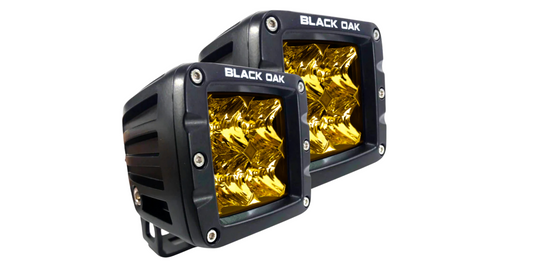2 Inch Yellow LED Fog Light (Pair) | Flood or Spot Optics | Pro Series 3.0 (40W)