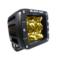 New - 2 Inch Yellow Lens Flood or Spot Pod: Black Oak LED Pro Series 3.0: 40W CREE XM-L2