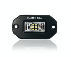 New - 2 Inch Black Marine Flush Mount Spreader Light - Black Oak LED Pro Series 3.0