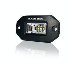 New - 2 Inch Black Marine Flush Mount Spreader Light - Black Oak LED Pro Series 3.0