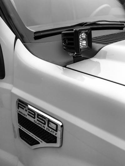 (11-16) Ford F250/F350 - Hood Hinge Ditch Lighting Kit- 2 Pods (11-16) Ford F250/F350 - Hood Hinge Ditch Lighting Kit- 2 Pods