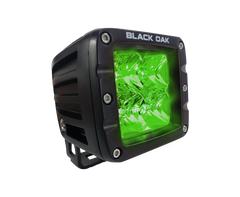 New - 2 Inch Green LED Hog Hunting Pod Light (Flood Optics) - Black Oak LED Pro Series 3.0
