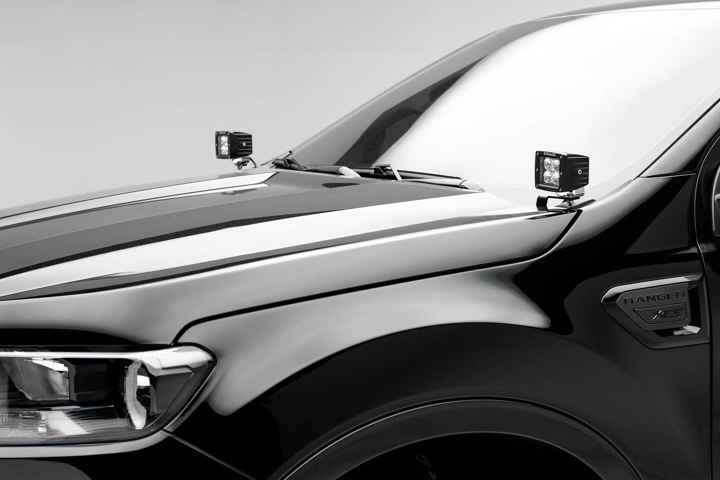(19-23) Ford Ranger - Hood Hinge Ditch Lighting Kit- 2 Pods