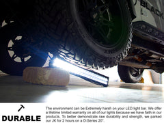 New - 20 Inch Single Row: Black Oak LED Pro Series 3.0 LED Light Bar - Spot, Flood, or Combo Beam Pattern (60w/100w)