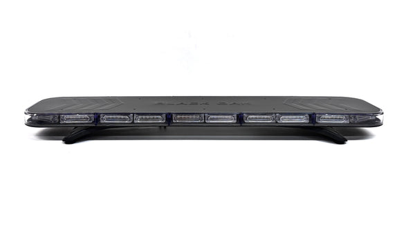 Black Oak LED XDR-48 emergency warning light bar shown in side profile