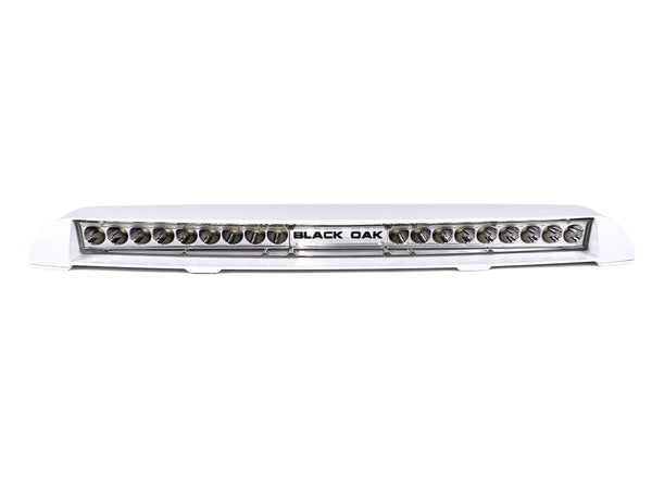 A Black Oak LED Rift flush mount marine light bar, a low-profile flush mount marine bar suited to a bass boat.
