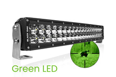 20 Inch Curved Green LED Hog Hunting LED Light Bar - Combo Optics - Black Oak LED Pro Series 3.0