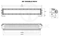 20 Inch 850nm Infrared IR Marine LED Double Row Light Bar - Black Oak LED Pro Series 3.0