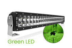 New - 30 Inch Curved Green LED Hog Hunting LED Light Bar - Combo Optics - Black Oak LED Pro Series 3.0