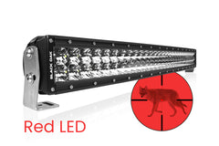 New - 30 Inch Curved Red LED Predator Hunting LED Light Bar - Combo Optics - Black Oak LED Pro Series 3.0