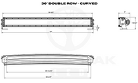 30 Inch Curved Double Row Marine LED Light Bar – Pro Series 3.0 | Spot, Flood, or Combo (180W / 300W)