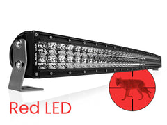 New - 40 Inch Curved Red LED Predator Hunting LED Light Bar - Combo Optics - Black Oak LED Pro Series 3.0