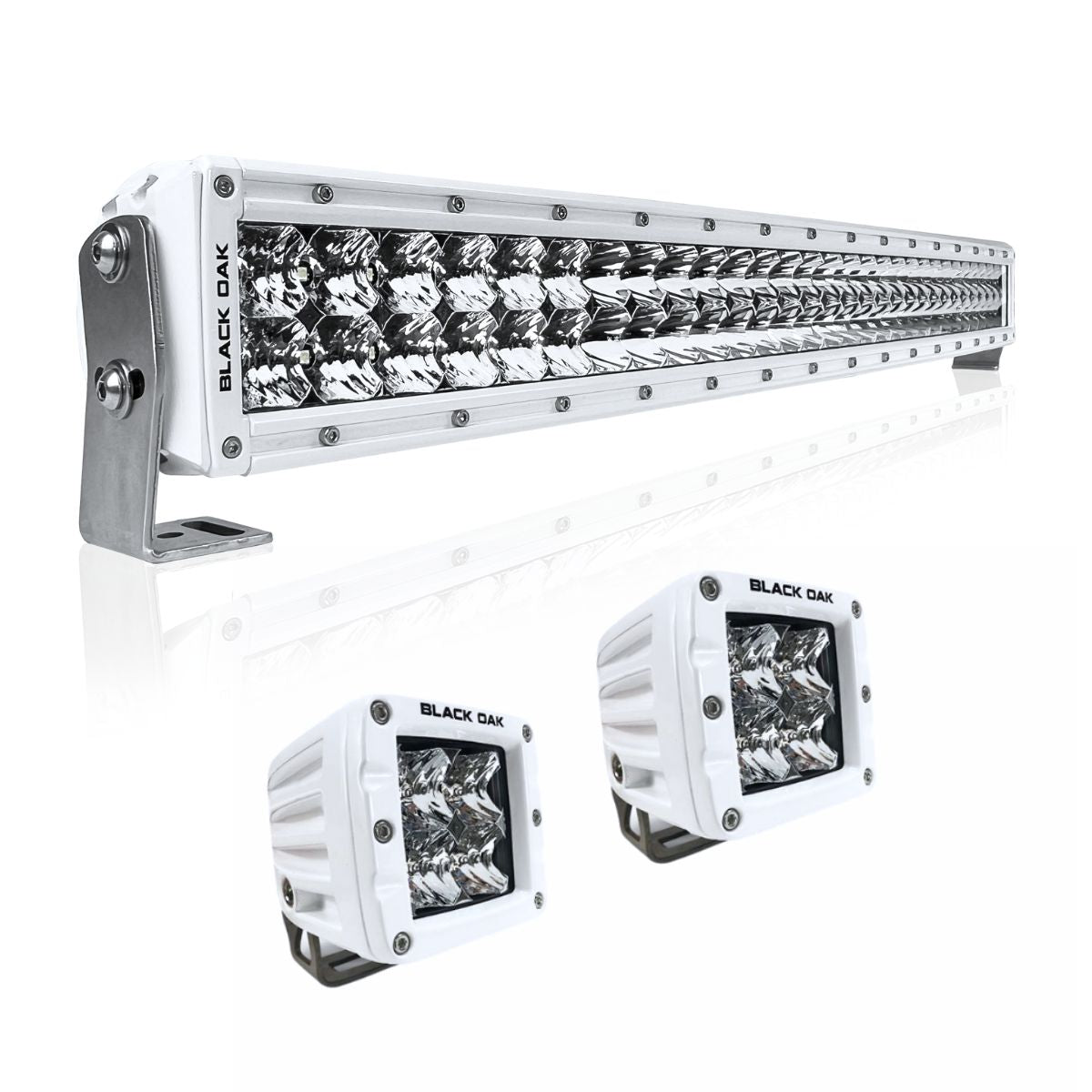 40" Marine LED Light Bar Kit - 30" & 2" Flood Pods - Black Oak LED Pro Series 3.0