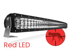 New - 50 Inch Curved Red LED Predator Hunting LED Light Bar - Combo Optics - Black Oak LED Pro Series 3.0