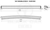 50 Inch Curved Double Row Marine LED Light Bar – Pro Series 3.0 | Spot, Flood, or Combo (300W / 500W)
