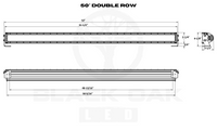 50 Inch Double Row LED Light Bar – Pro Series 3.0 | Spot, Flood, or Combo (300W / 500W)