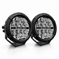 NEW - 5 Inch Round Series LED Pair - With Amber & White Halo - 60W