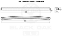 60 Inch Curved Double Row Marine LED Light Bar – Pro Series 3.0 | Spot, Flood, or Combo (360 / 600)