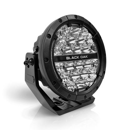 NEW - 7 Inch Round Series LED Pair - With Amber & White Halo - 120W