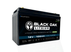 Black Oak Lithium 12V 108Ah Dual Purpose LiFePO4 Marine Battery