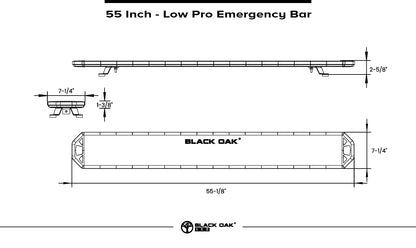 New - 55" Low Pro Emergency Light Bar