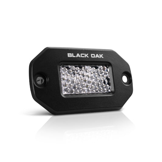 2 Inch Marine Flush Mount Diffused Spreader Light - Black Housing