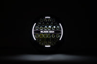 NEW - 7 Inch Round Series LED Pair - With Amber & White Halo - 120W