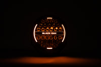 NEW - 7 Inch Round Series LED Pair - With Amber & White Halo - 120W