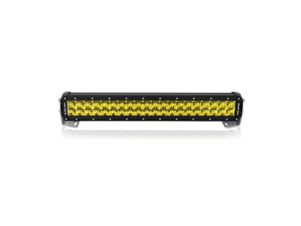 Yellow Lens Double Row: Black Oak LED Pro Series 2.0 LED Light Bar - 20 inch - Combo Optics