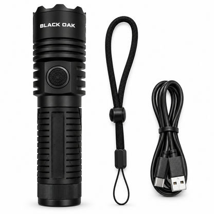 GX8 Rechargeable LED Flashlight | 1,500 Lumens | Zoomable