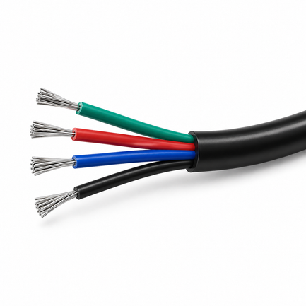 RGB Wire - Insulated 22 AWG Tinned Copper (Sold By Foot)