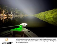 New - 4 Inch Black Marine Spreader Light Flood Scene - Black Oak LED Pro Series 2.0