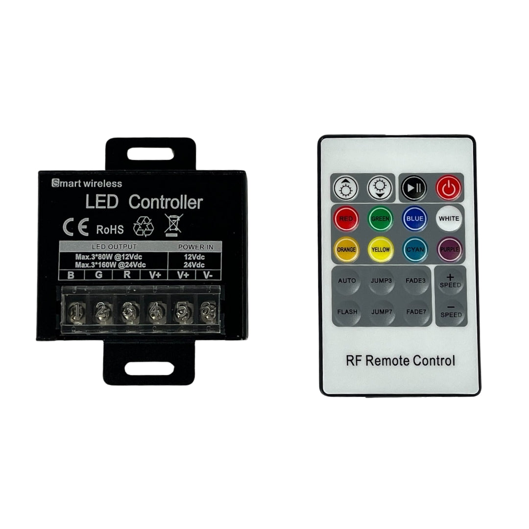 RGB Controller With Wireless Remote – Black Oak LED