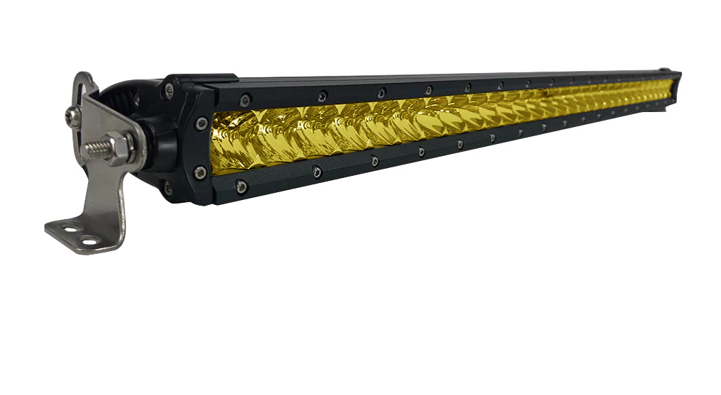 New - 30 Inch Yellow Lens Single Row: Black Oak LED Pro Series 3.0 LED  Light Bar - Combo Optics (150w)