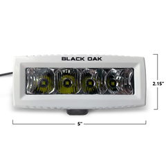 New - 4 Inch Marine Spreader Light Flood - Black Oak LED Pro Series 2.0
