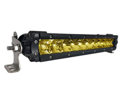 New - 10 Inch Yellow Lens Single Row: Black Oak LED Pro Series 3.0 LED Light Bar - Combo Optics (50w)