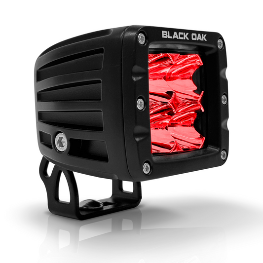 2 Inch Red LED Predator Hunting Pod Light | Flood Optics - Pro Series 3.0