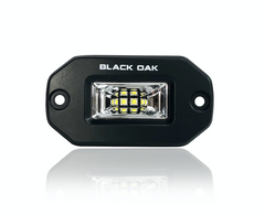 2 Inch Black Marine Flush Mount Spreader Light - Black Oak LED Pro Series 3.0